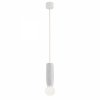 Lampa wisząca ceramika Bolesławiec biała w kropki ręcznie zdobiona designerska wyjątkowa podłużna BOLL 8938 Argon x Manufaktura w Bolesławcu 